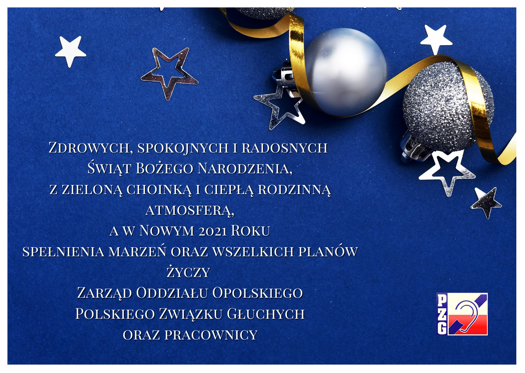 Życzenia Bożonarodzeniowe od PZG Opole